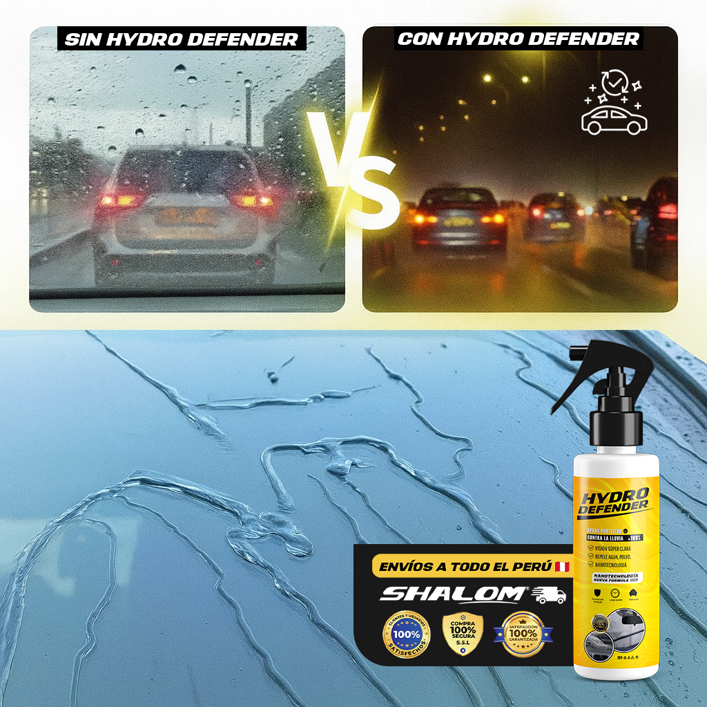HYDRO+ | REPELENTE ANTI-LLUVIA 100% EFECTIVO