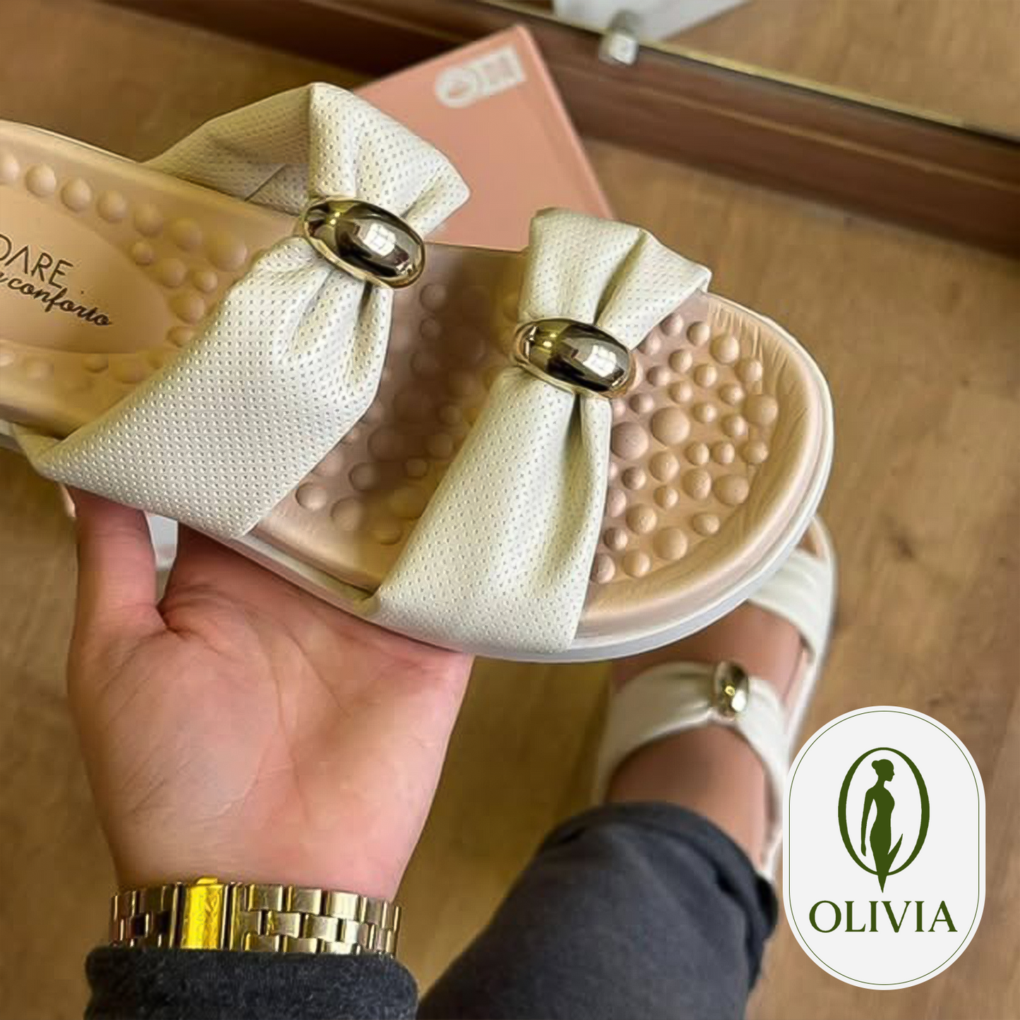 DORATTA CONFORT™- Sandalias con anillo dorado para mujer