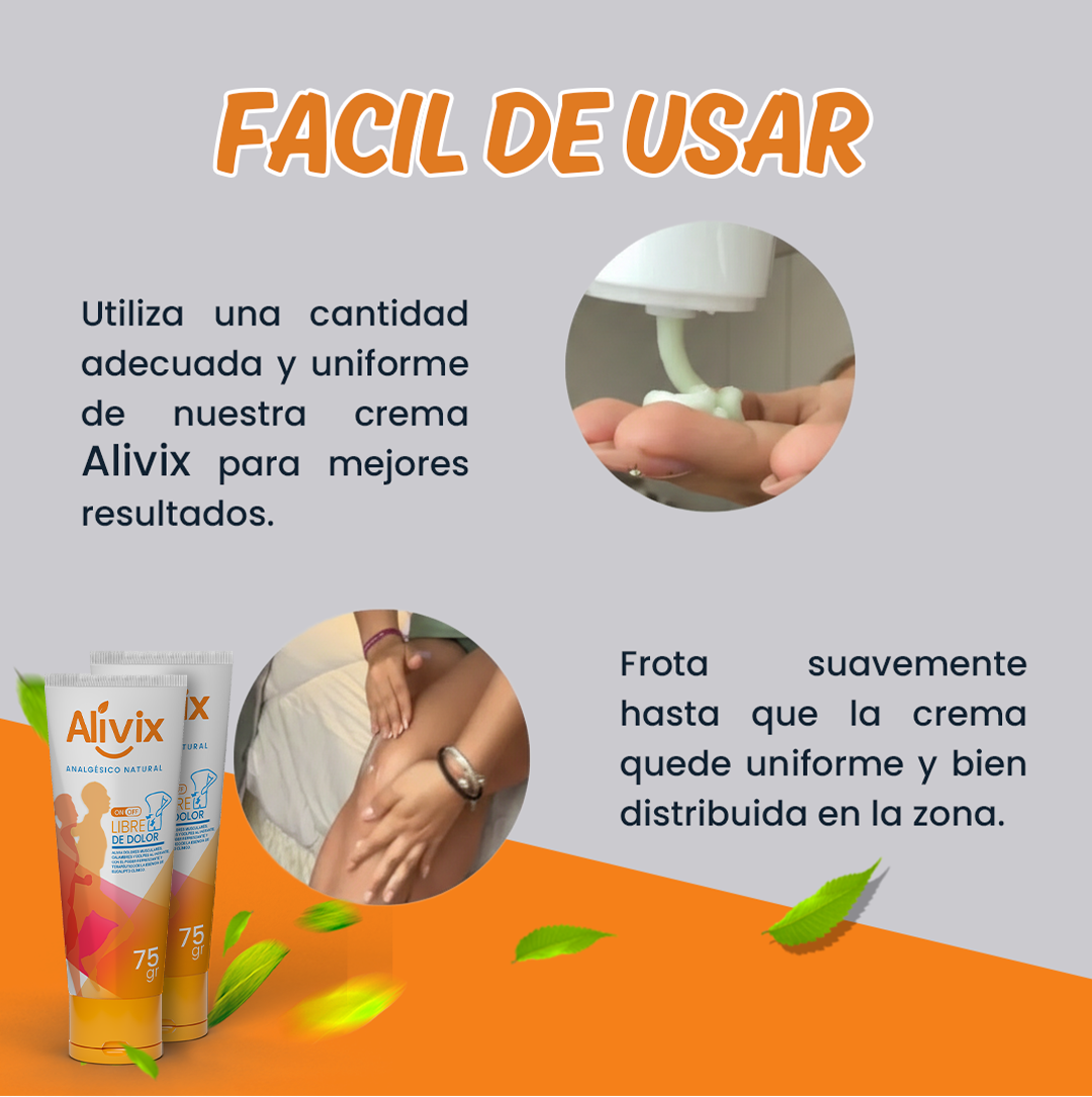 ALIVIX GEL - ALIVIO INMEDIATO CONTRA DOLORES MUSCULARES, ARTICULARES Y ÓSEO 💥