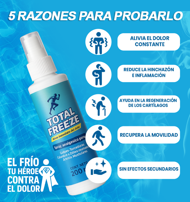 TOTAL FREEZE™- SPRAY ANALGÉSICO 100% EFECTIVO