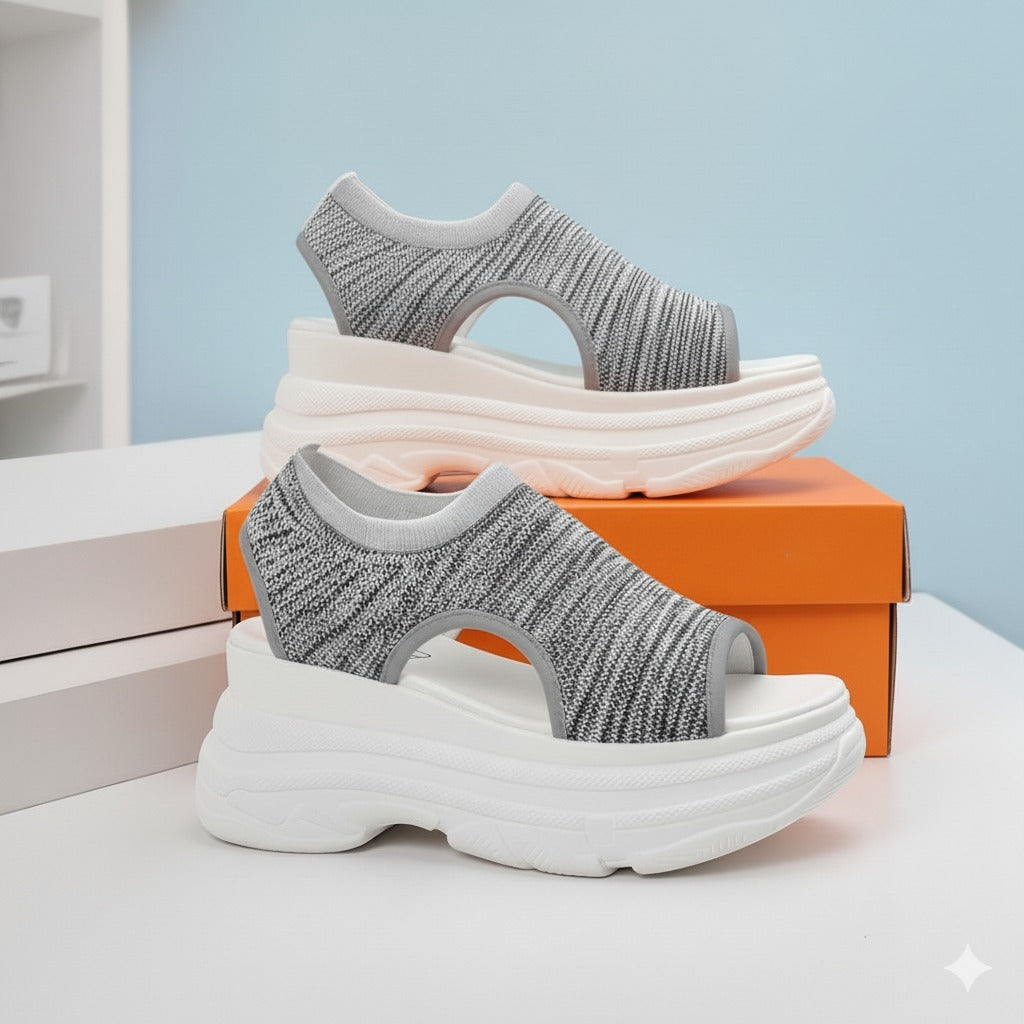 FASHION - Sandalias casuales de color sólido para mujer