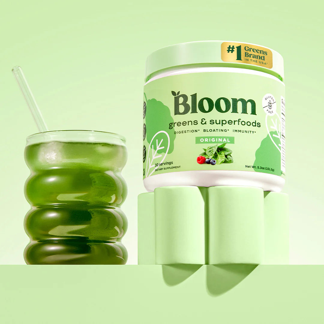 BLOOM NUTRITION - Super Greens en polvo para la salud digestiva, sabor original (150gr)