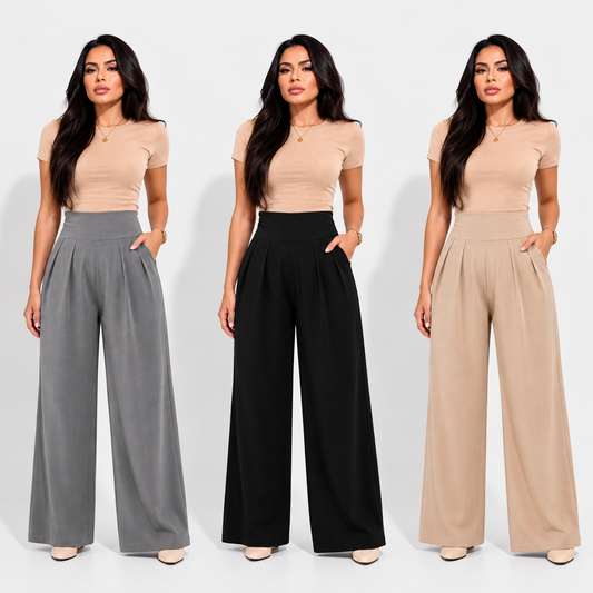 MILA PANT - Pantalón con pinzas frontales