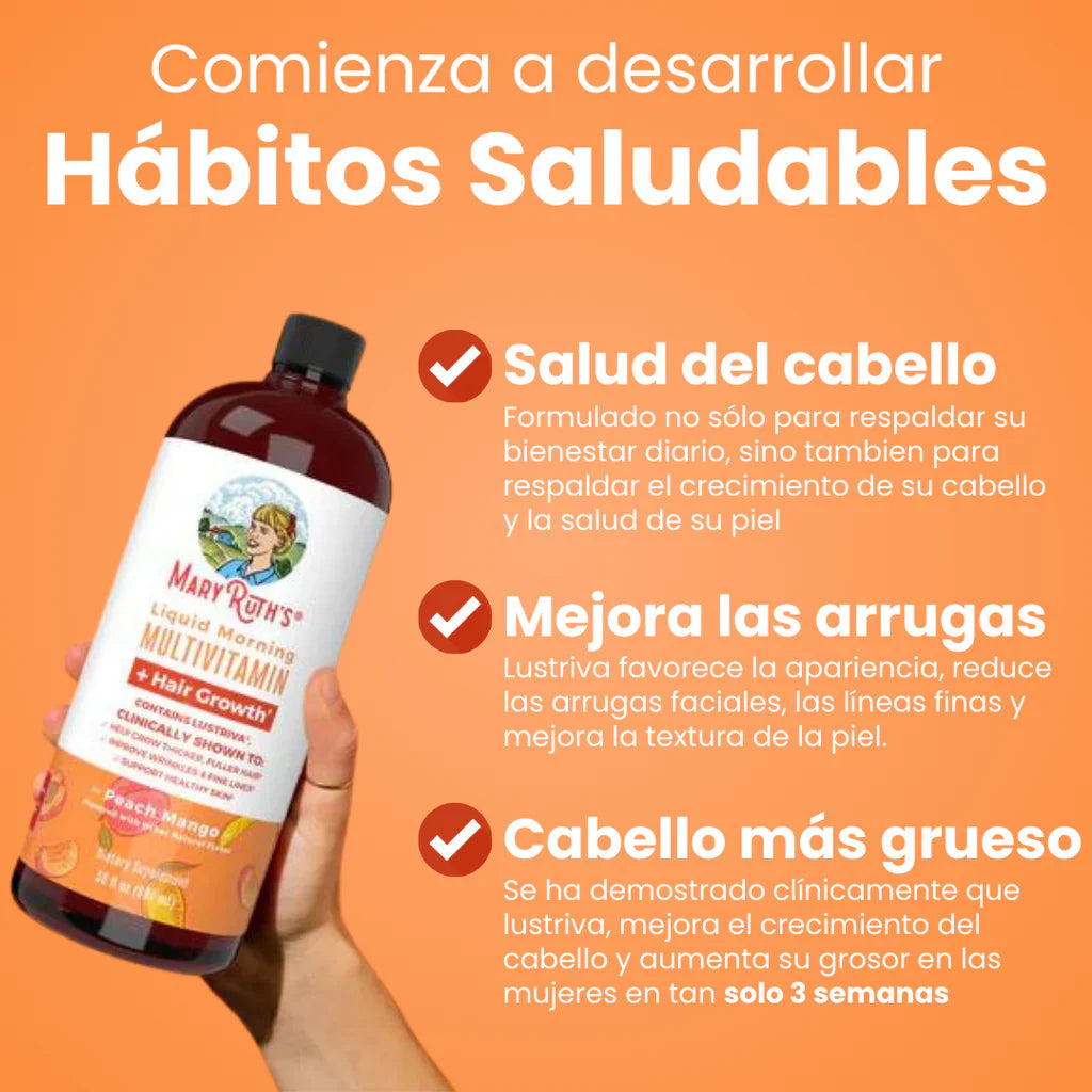 Botella de Multivitamínico y Multimineral Líquido MaryRuth's (200ml)