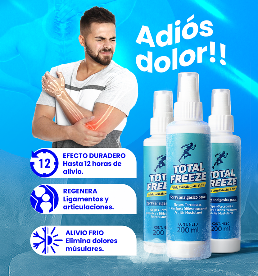 TOTAL FREEZE™- SPRAY ANALGÉSICO DE HIELO LÍQUIDO 100% EFECTIVO