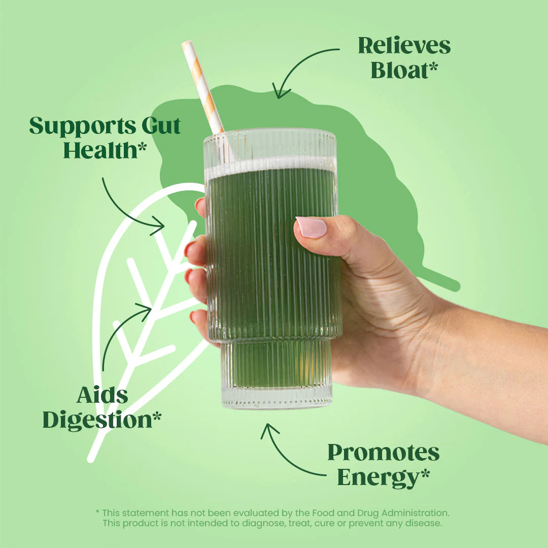 BLOOM NUTRITION - Super Greens en polvo para la salud digestiva, sabor original (150gr)