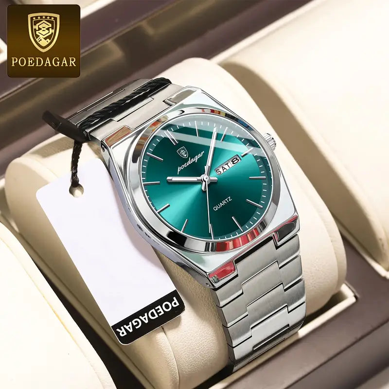 POEDAGAR EMERALD - Reloj moderno con acabado profesional