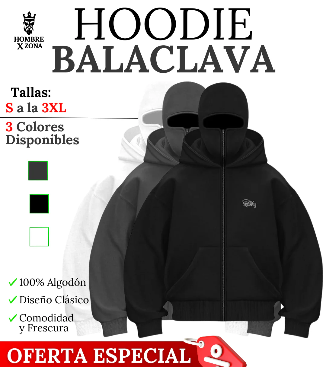 HOODIE FULL COVER | Estilo Urbano, Abrigo y Protección Total
