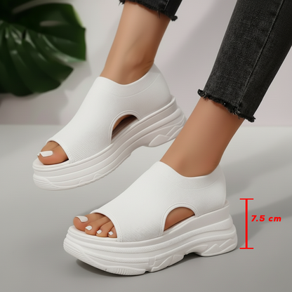 FASHION - Sandalias casuales de color sólido para mujer (Facebook)