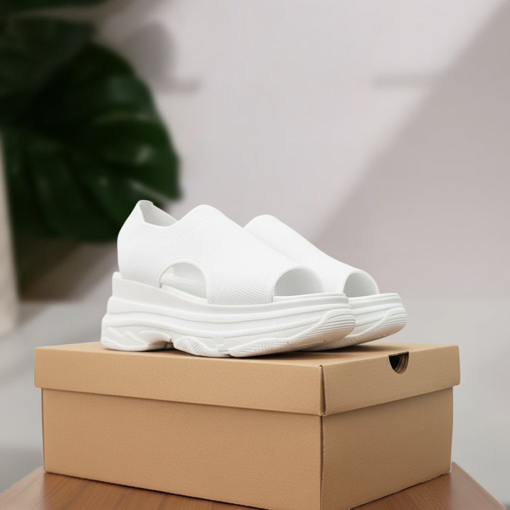 FASHION - Sandalias casuales de color sólido para mujer